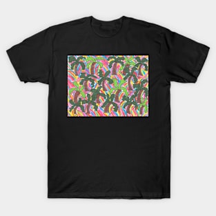 Rainbow Palm Tree Party T-Shirt